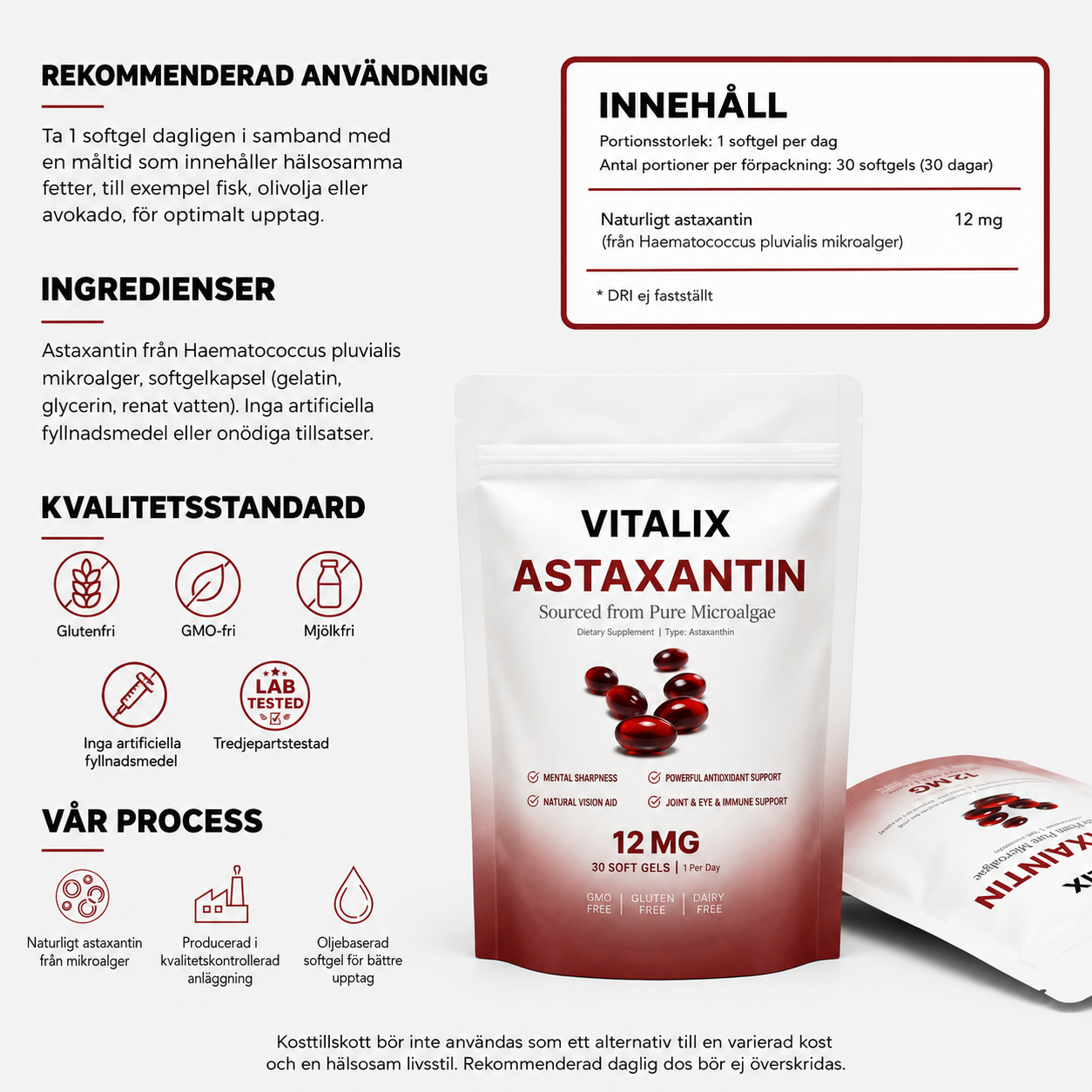 Vitalix™ Astaxantin 12mg